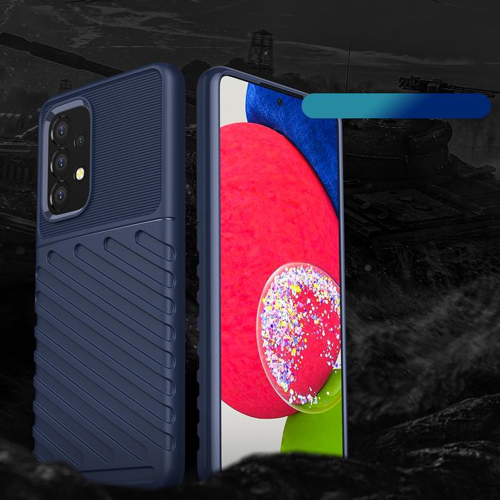 Produktbild Hurtel Thunder Case Flexibel Robuste Panzer Handyhülle TPU Schutzhülle für Samsung Galaxy A53 5G blau (Samsung Galaxy A53 5G)
