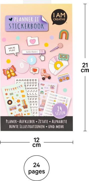 Produktbild I Am Creative Planner Stickerbook II (24 Sticker)