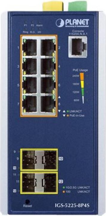 Produktbild Planet Industrial L2+ 8-Port 10/100/1000T 802.3at PoE + (8 Ports)