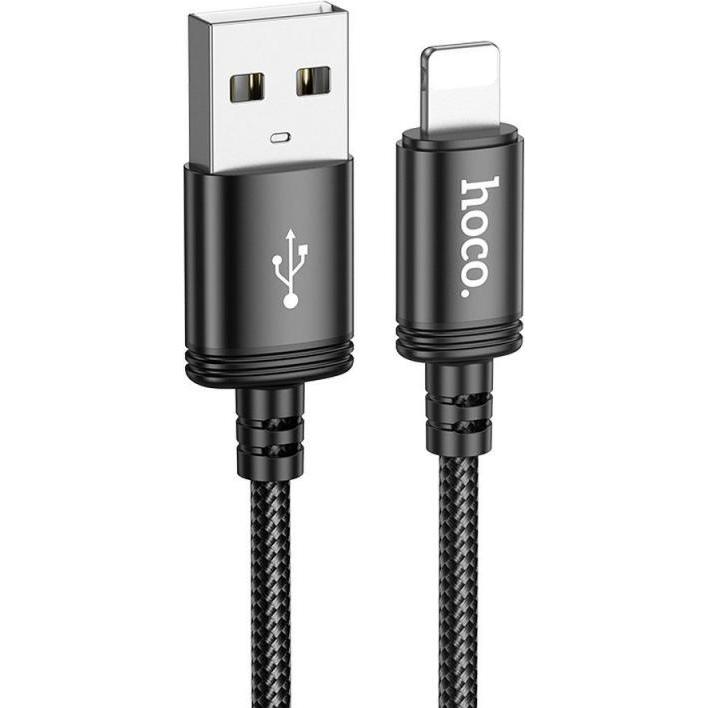 Hoco Cable Cable Usb A To Lightning 2,4A X89 2 M Black (2 M), Cavo Usb