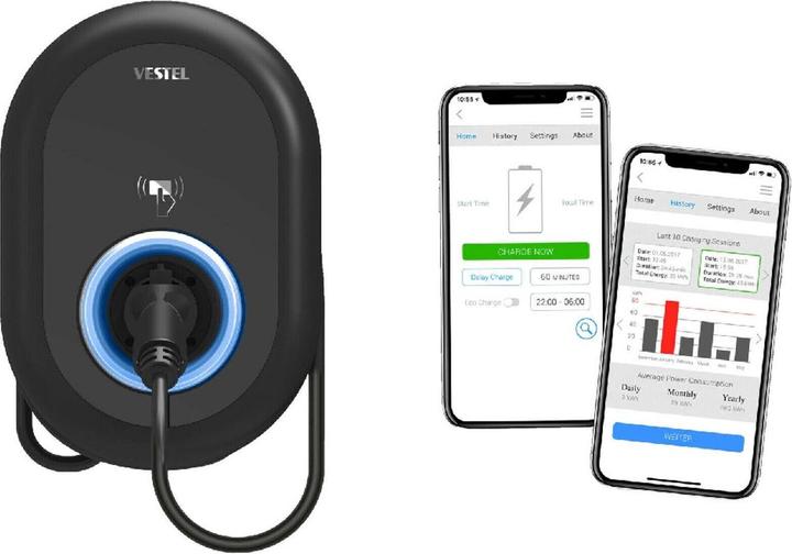 Produktbild Vestel EVC04 (Typ 2, 11 kW, 16 A, Fest verdrahtet)