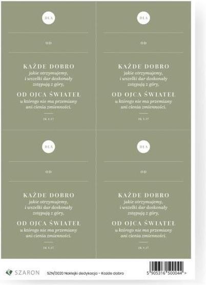 Szaron Widmungsaufkleber – Alles Gute