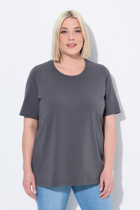 Actual product image Ulla Popken Essential Round Neck Stretch Tee (62)