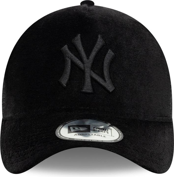 Actual product image New Era Trucker Damen Cap - Velour New York Yankees Schwarz