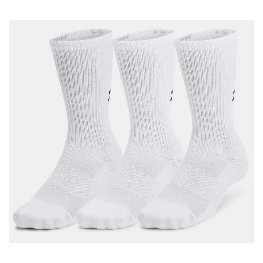Under Armour, Unisex, Socken, Tc Crew 3er Pack Socken, Weiss, (3er Pack, 36 - 41)