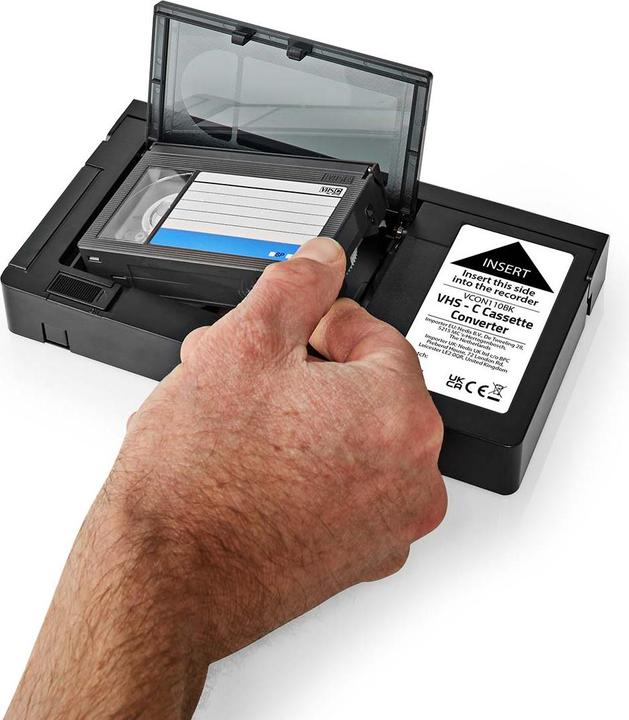 Image du produit Nedis Convertisseur VHS : VHS-C en VHS Plug and Play Noir