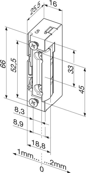 Actual product image effeff Electric strike 118 E FaFix with radius latch (Glass door, Indoor)
