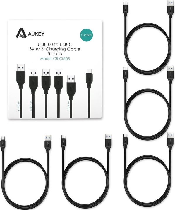 Produktbild Aukey USB Type-C - 5er Pack (USB 3.0)