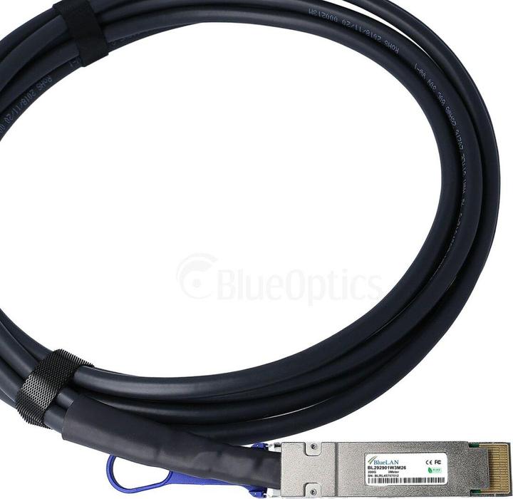 Produktbild BlueLAN Dell Networking YGRXR kompatibles DAC 200GBASE-CR4 QSFP-DD BL292901W0.5M26