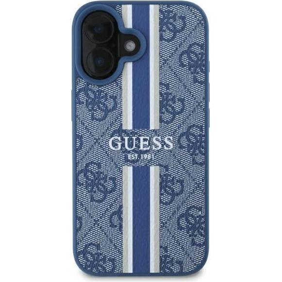 Thumbnail - Guess GUHMP16SP4RPSB iPhone 16 6.1" niebieski/blue hardcase 4G Printed Stripes MagSafe (Apple iPhone 16), Smartphone Hül...