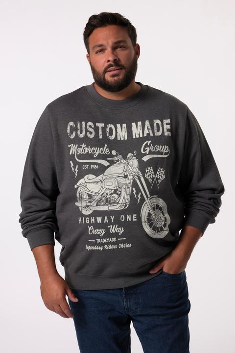 Image du produit Men+ Sweat-shirt, imprimé et col rond-jusqu'au 8 XL (XL)
