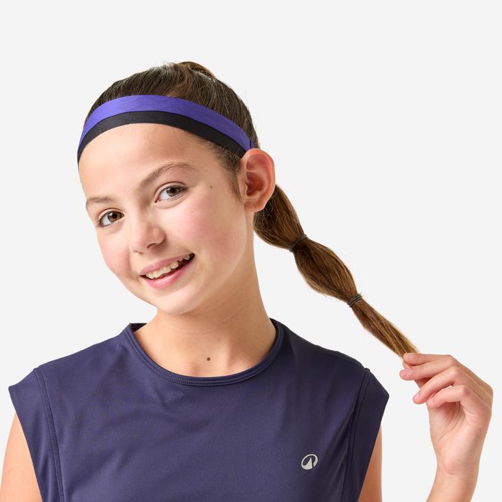 Actual product image Decathlon Stirnband Kinder schmal elastisch Polyester 2er-Set