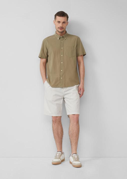 Produktbild S.Oliver Hemd Regular Fit: Kurzarmhemd mit Struktur-Streifen und Button-Down-Kragen (3XL)