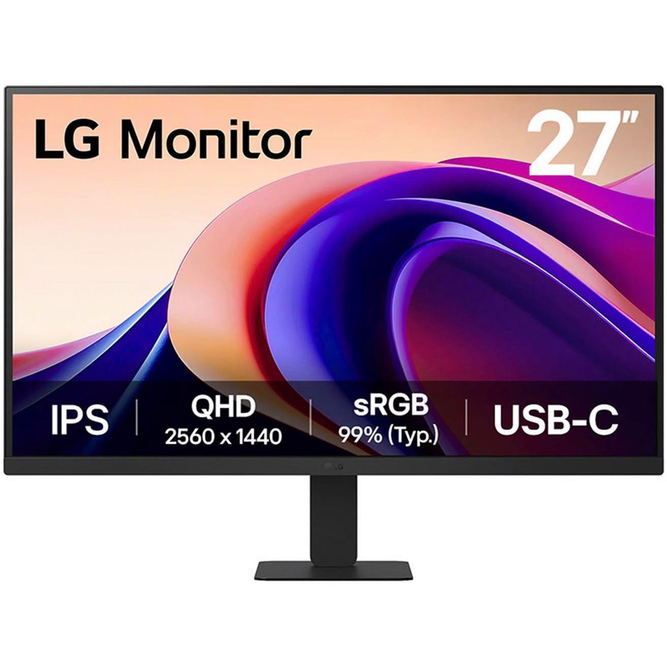 LG 27" 27UA631A-B QHD IPS Monitor HDMI USB-C 16:9 (2560 x 1440 Pixel, 27"), Monitor, Schwarz
