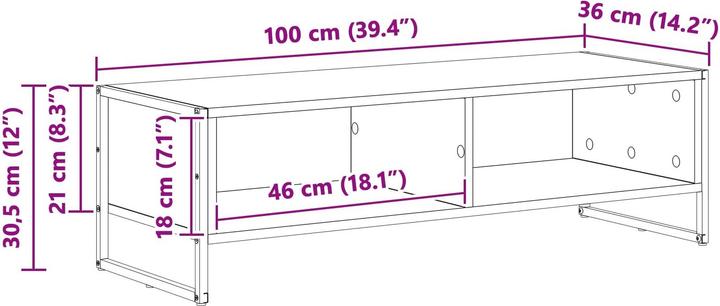 Actual product image vidaXL TV-Schränk (36.50 x 30.50 x 30.50 cm)