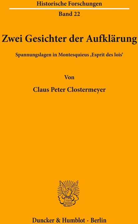 Produktbild Zwei Gesichter der Aufklärung (Claus-Peter Clostermeyer, 1983)