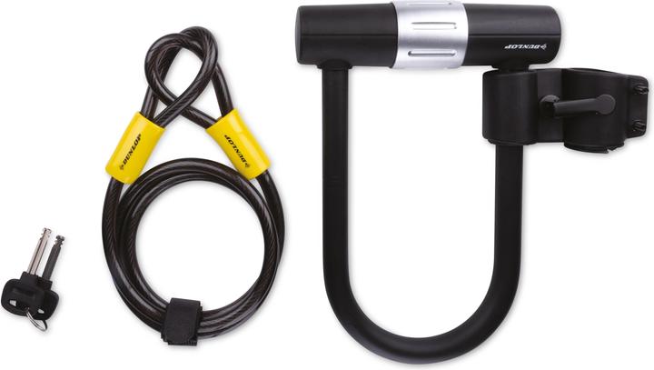Dunlop Frame U-lock with cable&holder (120 cm)
