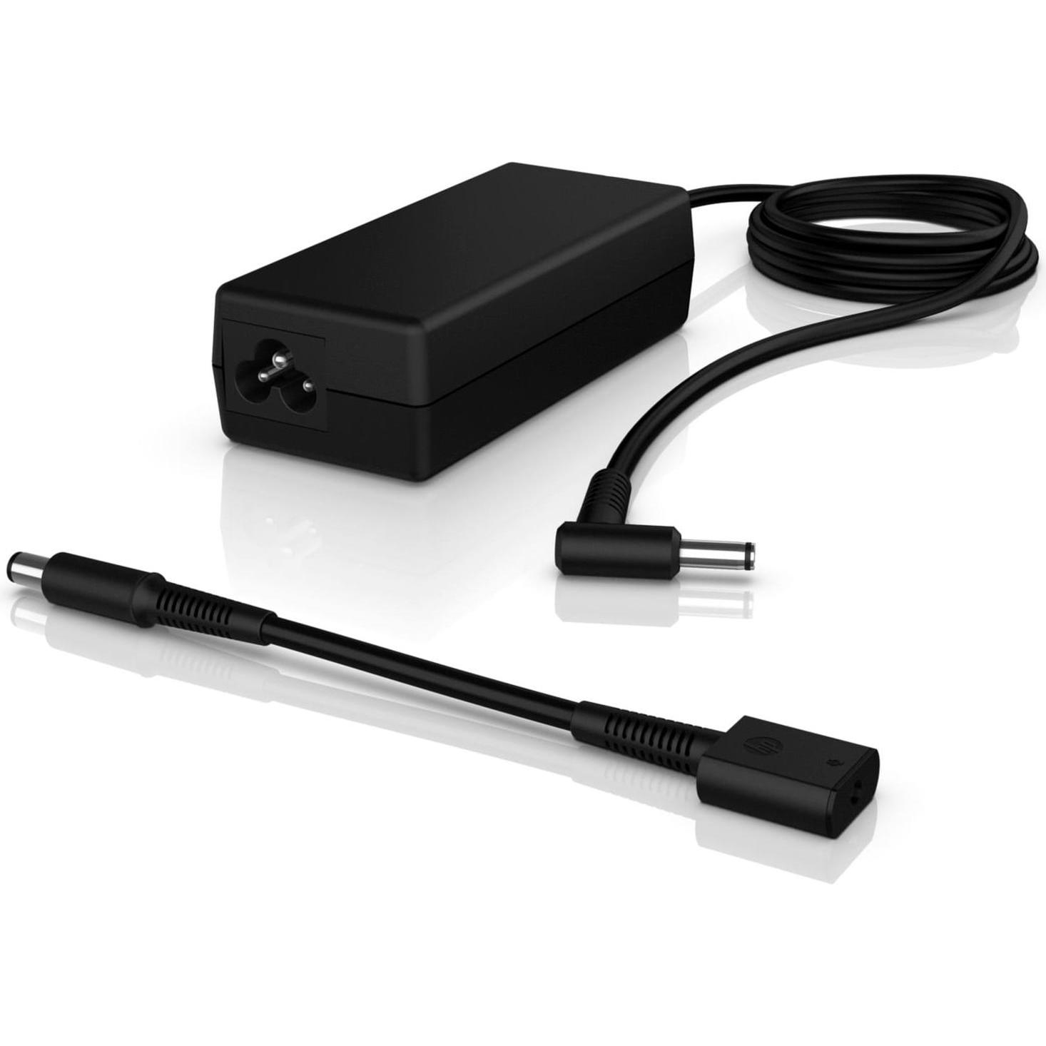 Thumbnail - HP AC Adapter 19.5V 65W with Dongle includes power cable (65 W), Notebook Netzteil, Schwarz