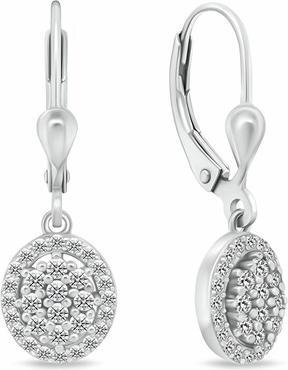 Image du produit Brilio Silver - boucles d'oreilles scintillantes avec zircons PE060