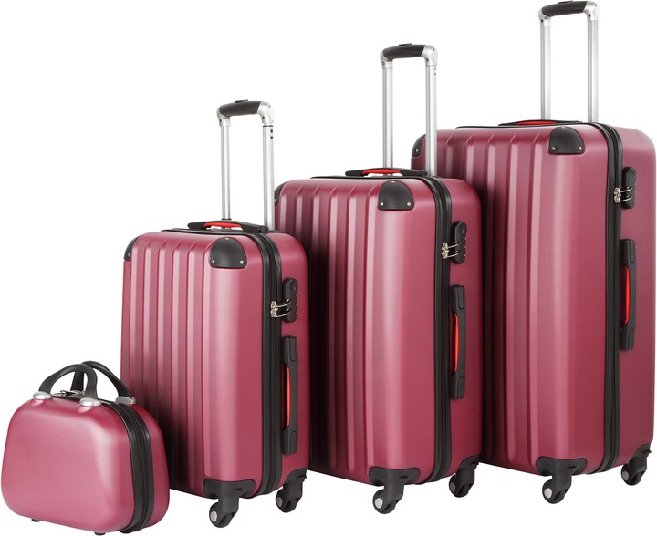tectake Hartschalenkoffer (90 l, Handgepäck (bis 50l), M (50 - 90l), L (90 - 115l))