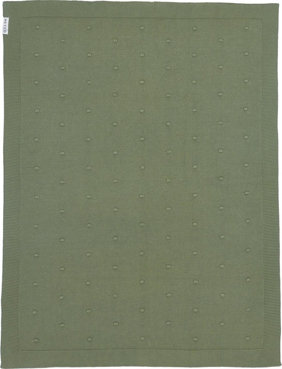 Actual product image Meyco Baby blanket large Mini Knots - forest green - 100x150cm (100 x 150 cm)
