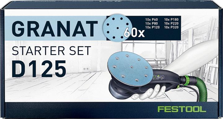 Produktbild Festool Schleifmittel D125 GR-Set (120, 180, 220, 320, 60, 80, P 80+)