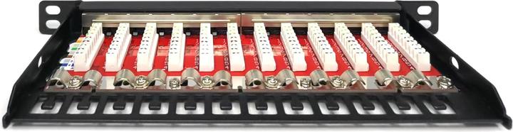 Produktbild Digitus Cat.6A Slim Patch Panel, geschirmt, 12-Port, 0,5 HE, 10", schwarz