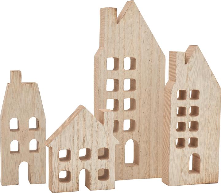 VBS Silhouettes of houses with window, set of 4