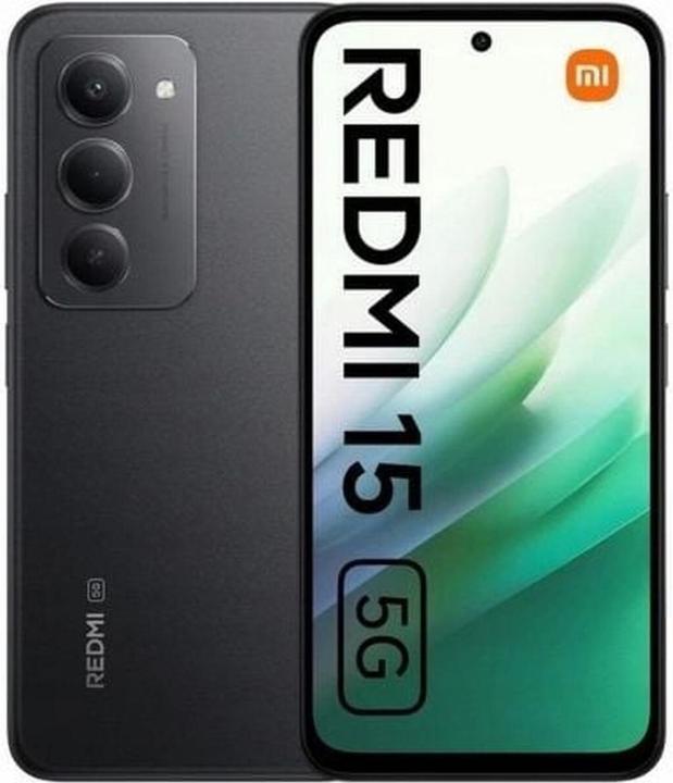 Actual product image Xiaomi Redmi 15 5G (128 GB, Midnight Black, 6.90", Hybrid Dual SIM, 5G)