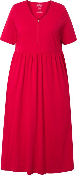 Produktbild Ulla Popken Maxikleid, A-Linie, Zipper, V-Ausschnitt, Halbarm (46, 48)