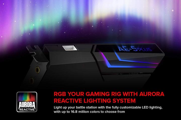 Immagine prodotto Creative Sound BlasterX AE-5 Plus Scheda audio da gioco ad alta risoluzione / DAC - RGB, PCIe (PCI-E x1)