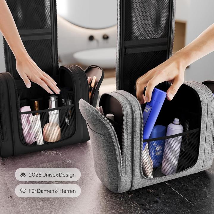 Image du produit Only-Bags.Store Sac de toilette XXL (espace de rangement de 9 litres) Sac de toilette (Design 2023), Grand sac à (9 l)