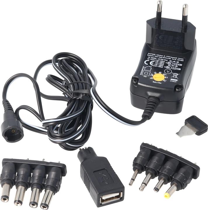 Actual product image AccuCell Universal power supply 3 Volt to 12 Volt incl. 1 USB and 8 DC adapters