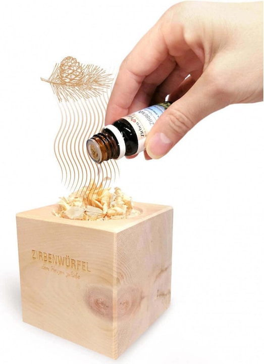 Actual product image ZirbenFamilie Swiss Pine Cube Set incl. 10ml Swiss Pine Oil