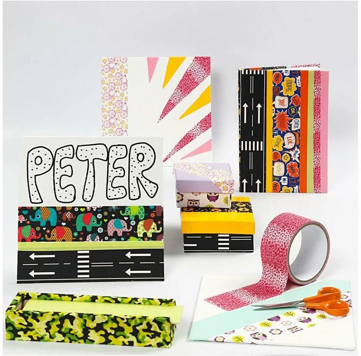 Actual product image Creativ Company Fabric Tape Duct Tape Pattern 48 mm x 5 m, Multicolor (48 mm)