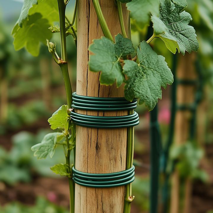 Produktbild Wiltec Gartendraht grün Ø2mm Bindedraht 50m Stahl verzinkt PVC Pflanzendraht (50 m)