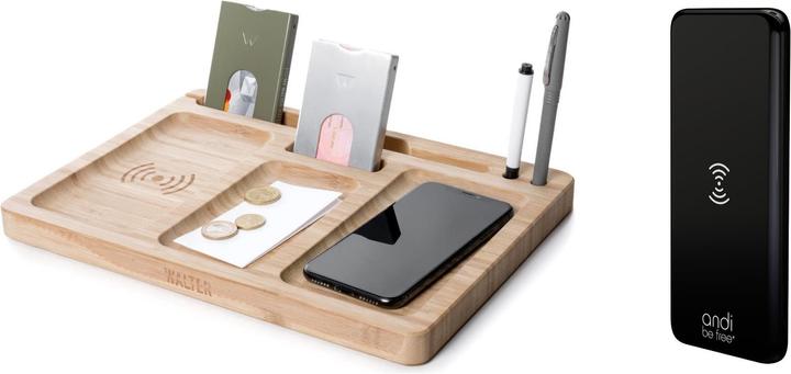 Produktbild Walter Wallet Double Dock Wireless Charger + andi be free Wireless Powerbank