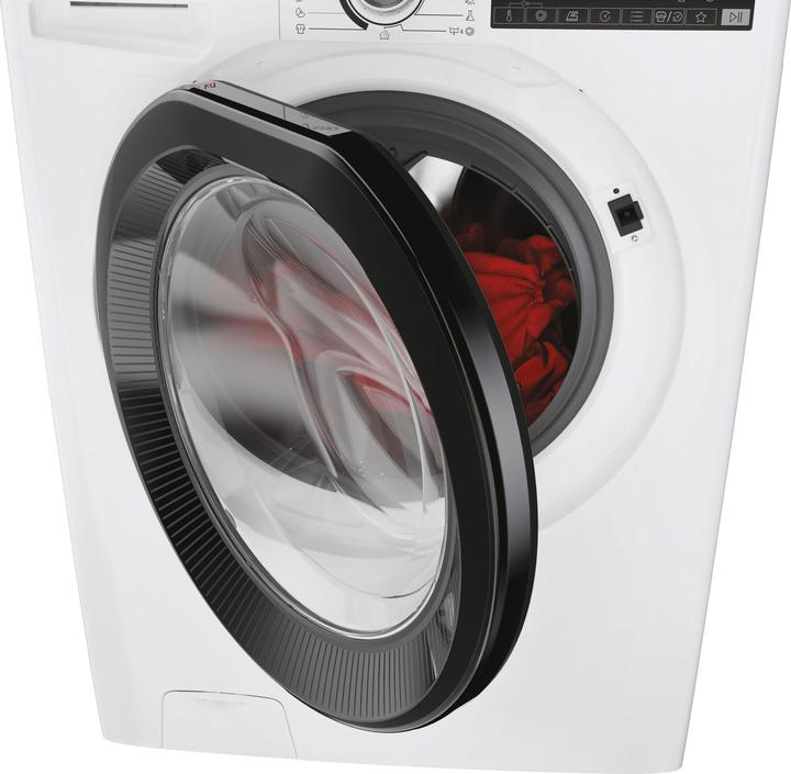 Actual product image Hoover H-WASH 350 Slim 7kg Washing Machine, Class A-10%, 1300 rpm, White, H3WPS4376TAMB6-S (7 kg, Left)