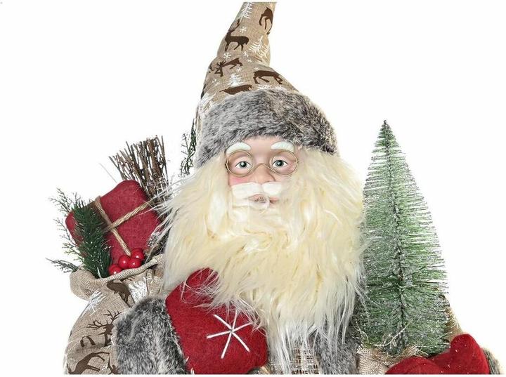 Actual product image DKD Home Decor Decoration Red Grey PVC Wood Reindeer 45 x 34 x 83 cm