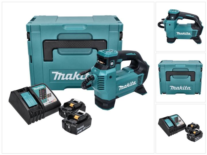 Immagine prodotto Makita DMP 181 RFJ Compressore a batteria 18 V 11,1 bar + 2x batteria 3,0 Ah + caricatore + Makpac