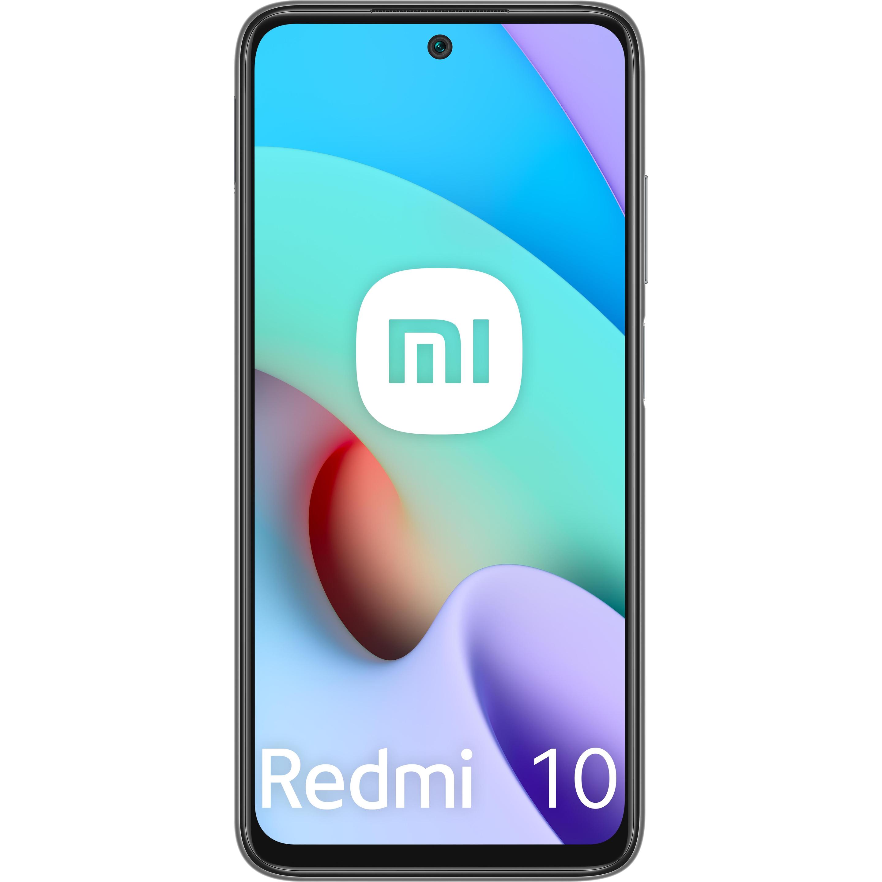 Xiaomi Redmi 10 (64 GB, Carbon Gray, 6.50", Dual SIM, 4G), Smartphone, Grau