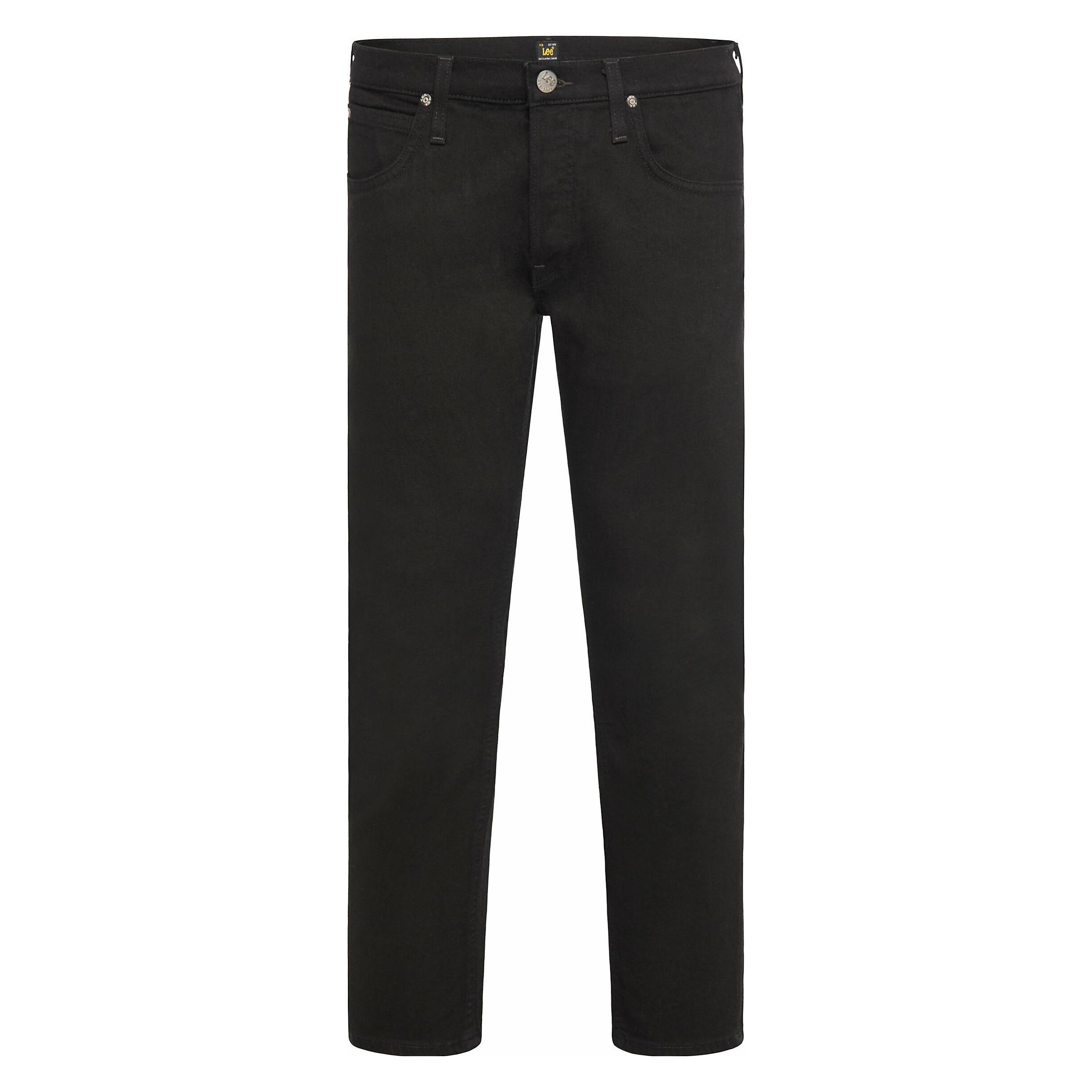Lee, Herren, Jeans, Brooklyn Jeans Straight Fit Clean Black, Schwarz, (W38/L34)
