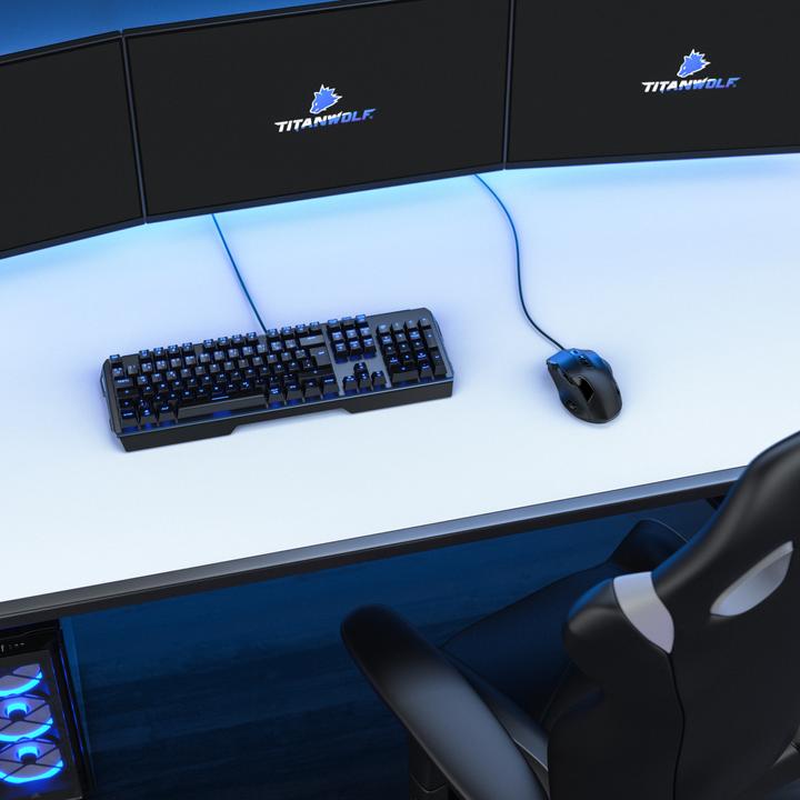 Produktbild Titanwolf Gaming Mauspad, XXXL Speed Gaming Mausmatte, Mousepad Extragrosse Fläche von 1500 x 800mm, weiss (XXL)