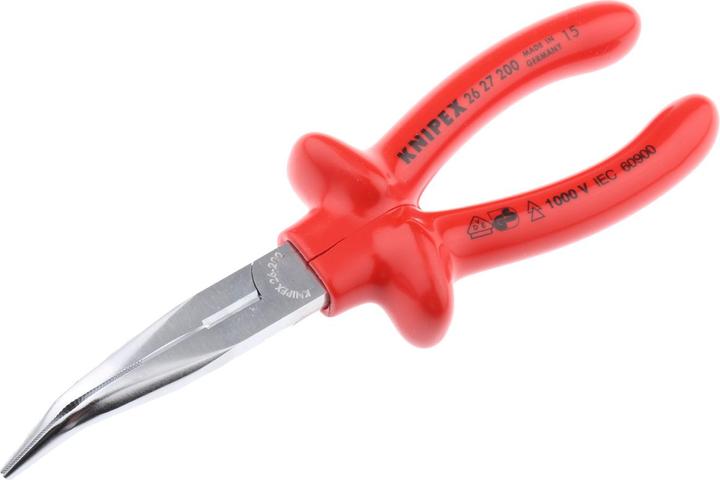 Productafbeelding Knipex Platte rondneus tang met snijkant (Ooievaarsneus tang) 26 27 200 (200 mm)