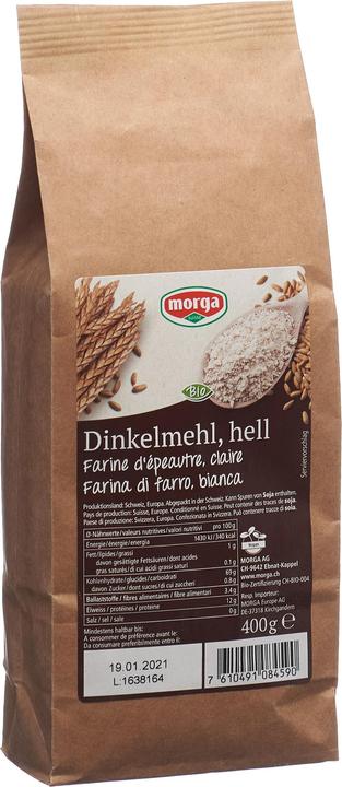 Produktbild Morga Dinkelmehl hell Bio (400 g, 1 Stk.)