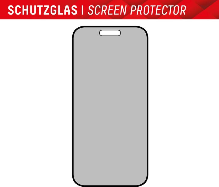 Produktbild Displex Real Glass, Privacy Full Cover Panzerglas (1 Stück, Apple iPhone 15 Plus, Apple iPhone 15 Pro Max)