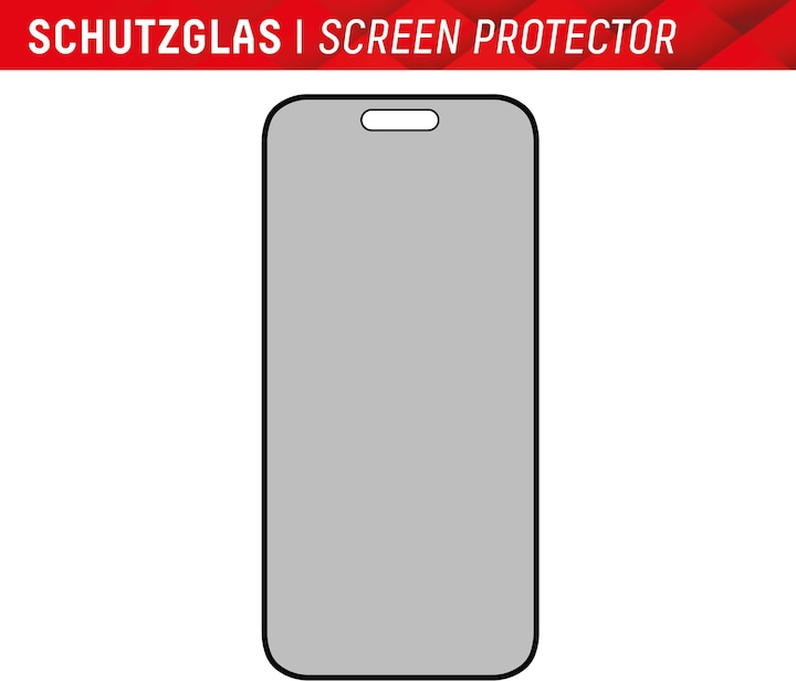 Produktbild Displex Real Glass, Privacy Full Cover Panzerglas (1 Stück, Apple iPhone 15 Plus, Apple iPhone 15 Pro Max)