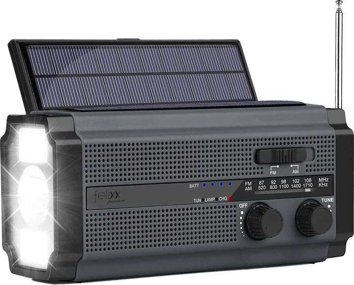 Felixx Kurbel-Radio RDS320 Lampe sw (4500 mAh, 1.50 W, 16.65 Wh)