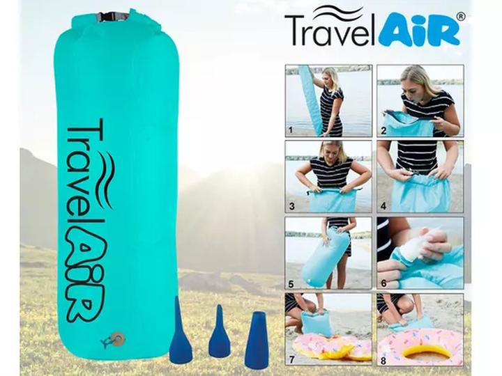 Actual product image Happy People TravelAiR 3in1, blue Air pump,Packsack,Cushion