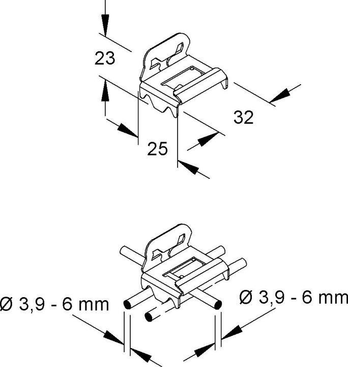 Immagine prodotto Niedax Clip di fissaggio della grondaia in rete